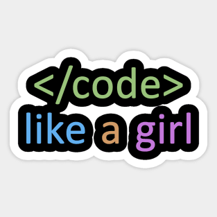 Coding Girl Sticker